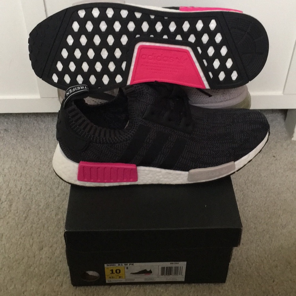 Pink and black Dead stock Adidas NMD